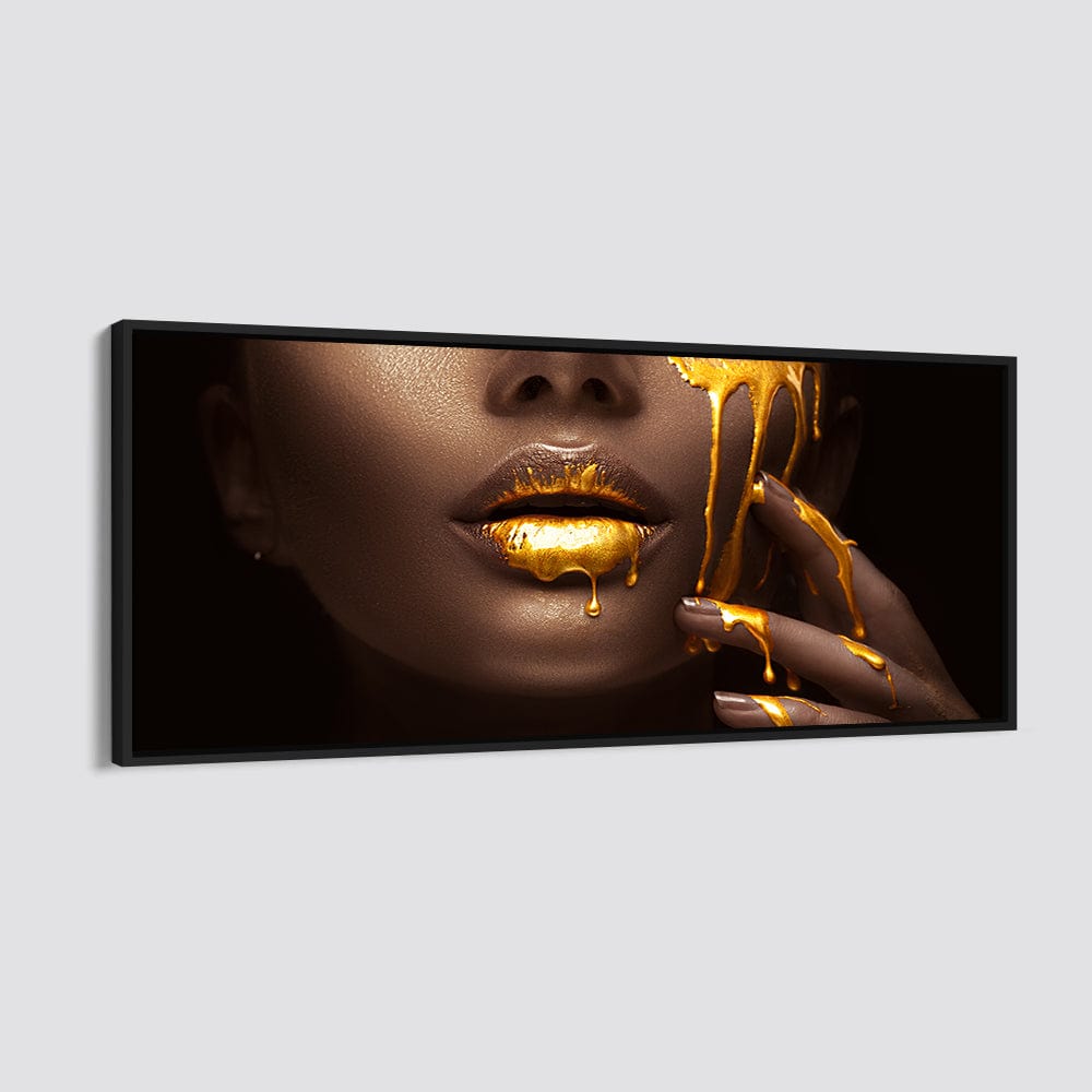 GOLD LIPS CANVAS